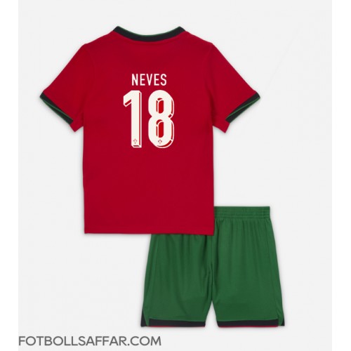 Portugal Ruben Neves #18 Hemmadräkt Barn EM 2024 Kortärmad (+ Korta byxor)